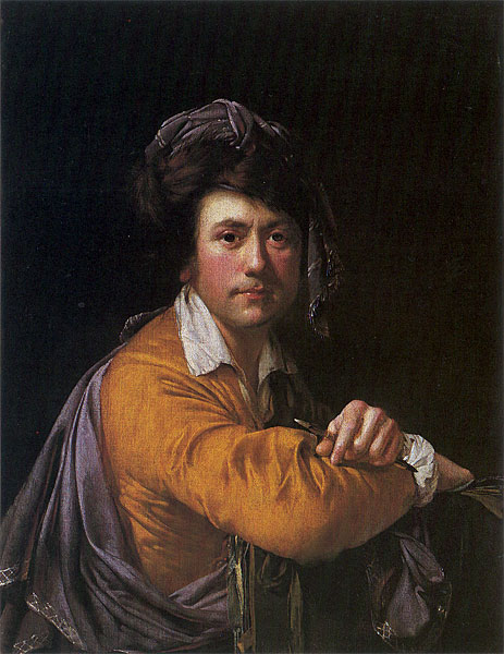 Self Portrait at the Age of about Forty, c.1772/73 | Wright of Derby | Painting Reproduction