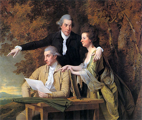 The Rev. D'Ewes Coke his Wife Hannah and Daniel Parker Coke | Wright of Derby | Painting Reproduction