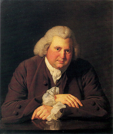 Portrait of Erasmus Darwin, c.1770 | Wright of Derby | Painting Reproduction