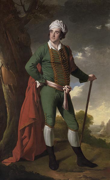 Portrait of a Man, Known as the Indian Captain, c.1767 | Wright of Derby | Painting Reproduction