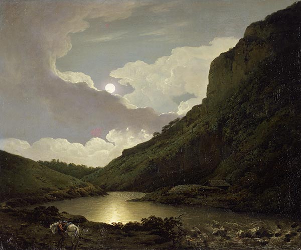 Matlock Tor bei Mondschein | Wright of Derby | Gemälde Reproduktion