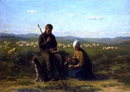 Die Hirten Gebet, 1864 von Jozef Israels | Gemälde-Reproduktion