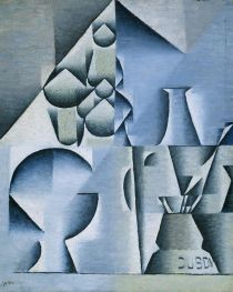 Table at a Café, 1912 by Juan Gris | Painting Reproduction