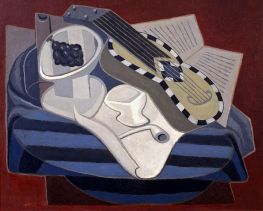 Gitarre mit Intarsien | Juan Gris | Gemälde Reproduktion