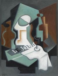 Bottle and Fruit-Dish | Juan Gris | Painting Reproduction