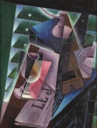 Coffee Grinder and Glass, 1915 by Juan Gris | Painting Reproduction