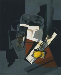 Still Life with Newspaper, 1916 by Juan Gris | Painting Reproduction