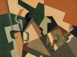 Glass and Checkerboard, c.1917 by Juan Gris | Painting Reproduction