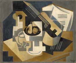 Guitar and Fruit Bowl on a Table, 1918 by Juan Gris | Painting Reproduction