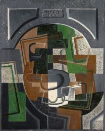 Still Life with a Plaque | Juan Gris | Painting Reproduction