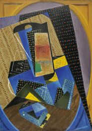 Glas und Spielkarte, undated von Juan Gris | Gemälde-Reproduktion