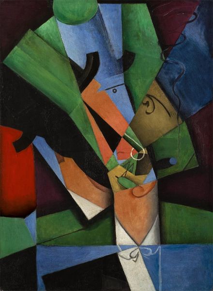 The Smoker (Frank Haviland), 1913 by Juan Gris | Painting Reproduction