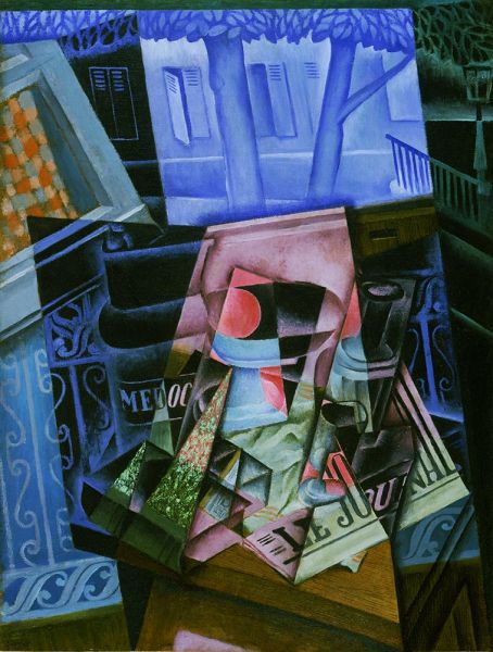 Still Life before an Open Window, Place Ravignan, 1915 by Juan Gris | Painting Reproduction