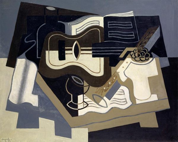 Gitarre und Klarinette, 1920 von Juan Gris | Gemälde-Reproduktion