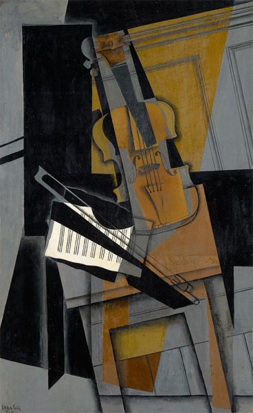 Die Violine, 1916 von Juan Gris | Gemälde-Reproduktion