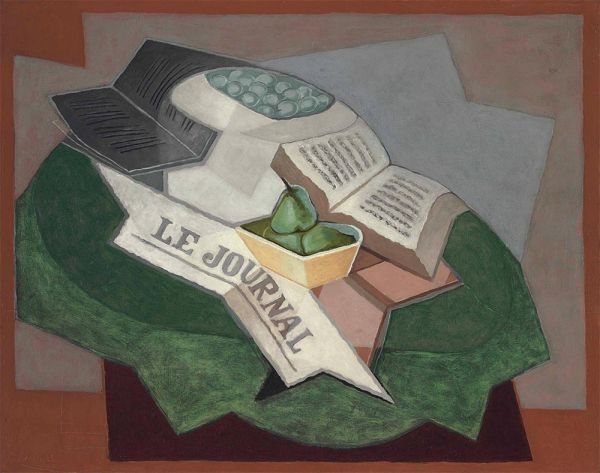 Der grüne Bezug, 1925 von Juan Gris | Gemälde-Reproduktion