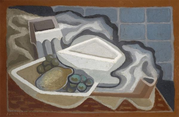 Zitrone und Traube, 1925 von Juan Gris | Gemälde-Reproduktion