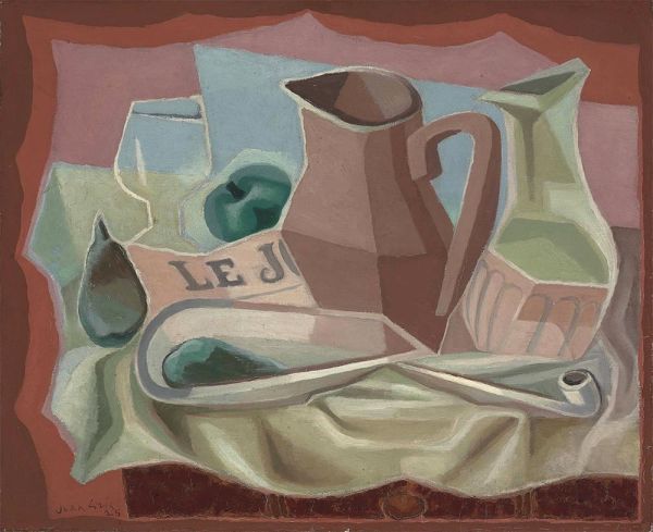 Krug und Karaffe, 1925 von Juan Gris | Gemälde-Reproduktion