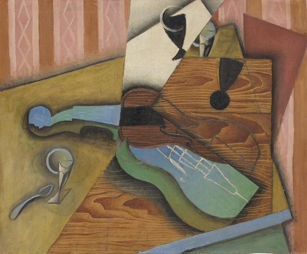 Die Violine, 1913 von Juan Gris | Gemälde-Reproduktion