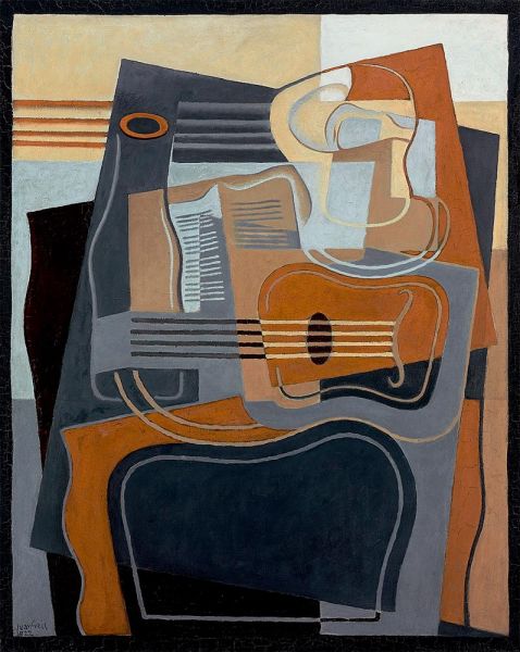 Sockeltisch, 1922 von Juan Gris | Gemälde-Reproduktion