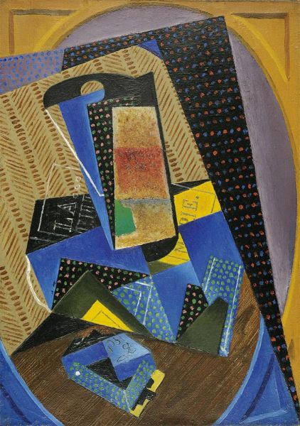 Glas und Spielkarten, n.d. von Juan Gris | Gemälde-Reproduktion