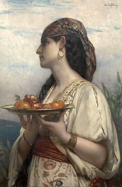 Slave Girl with a Fruit Bowl, 1874 | Jules Joseph Lefebvre | Painting Reproduction