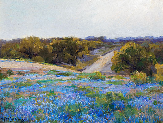 Bluebonnets at Late Afternoon, 1917 by Julian Onderdonk | Painting Reproduction