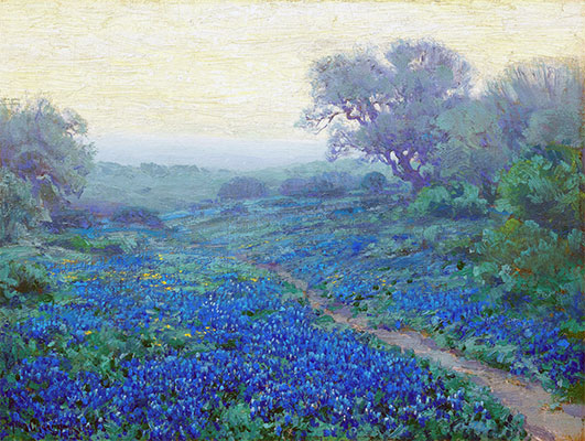 Blaue Wiesenlupine bei Sonnenaufgang, 1917 | Julian Onderdonk | Gemälde Reproduktion