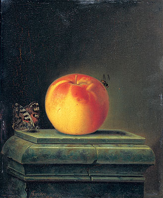 Still Life with Apple and Insects, 1765 | Justus Juncker | Painting Reproduction