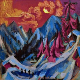 Wintermondlandschaft, 1919 von Ernst Ludwig Kirchner | Gemälde-Reproduktion