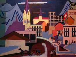 Davos – Platz am Bahnhof | Ernst Ludwig Kirchner | Gemälde Reproduktion