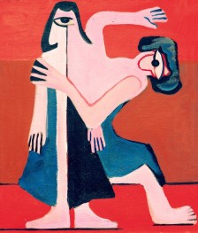 Maskentanz, 1928 von Ernst Ludwig Kirchner | Gemälde-Reproduktion