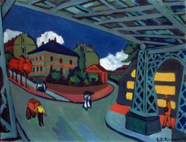 Eisenbahnunterführung Löbtauer Straße in Dresden, 1907 von Ernst Ludwig Kirchner | Gemälde-Reproduktion