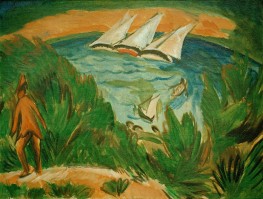 Segelboote im Sturm, 1912 von Ernst Ludwig Kirchner | Gemälde-Reproduktion