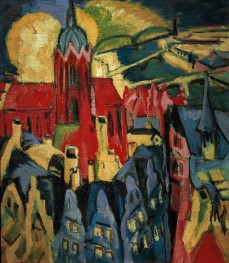 Frankfurter Dom, 1916 von Ernst Ludwig Kirchner | Gemälde-Reproduktion