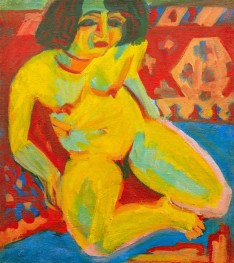 Frauenakt (Dodo), 1909 von Ernst Ludwig Kirchner | Gemälde-Reproduktion