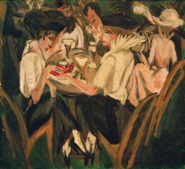 Im Cafégarten, 1914 von Ernst Ludwig Kirchner | Gemälde-Reproduktion