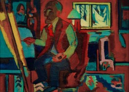 Holländer im Atelier – Jan Wie– gers, 1924 von Ernst Ludwig Kirchner | Gemälde-Reproduktion