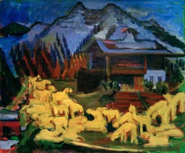 Schafherde, 1938 von Ernst Ludwig Kirchner | Gemälde-Reproduktion