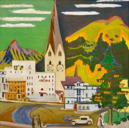 Rathaus Davos Platz, 1931 von Ernst Ludwig Kirchner | Gemälde-Reproduktion