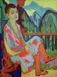Sitzende Dame (Erna Kirchner), 1926 von Ernst Ludwig Kirchner | Gemälde-Reproduktion