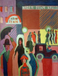 Kaufhaus im Regen, 1926 von Ernst Ludwig Kirchner | Gemälde-Reproduktion