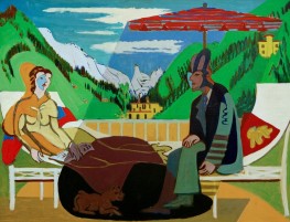 Balkonszene, 1935 von Ernst Ludwig Kirchner | Gemälde-Reproduktion