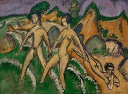 Ins Meer Schreitende, 1912 von Ernst Ludwig Kirchner | Gemälde-Reproduktion