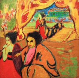Japanisches Theater, 1909 von Ernst Ludwig Kirchner | Gemälde-Reproduktion