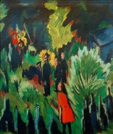 Garten Graef in Jena, 1916 von Ernst Ludwig Kirchner | Gemälde-Reproduktion