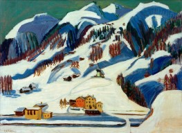 Berge und Häuser im Schnee, 1924 von Ernst Ludwig Kirchner | Gemälde-Reproduktion