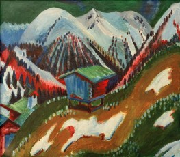 Schneeschmelze. Berglandschaft mit Alphütte, 1922 von Ernst Ludwig Kirchner | Gemälde-Reproduktion