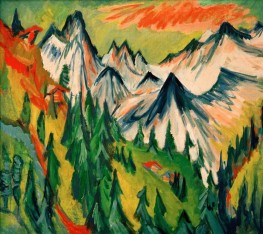 Berggipfel, 1918 von Ernst Ludwig Kirchner | Gemälde-Reproduktion