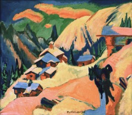 Stafelalp im Schnee, 1917 von Ernst Ludwig Kirchner | Gemälde-Reproduktion